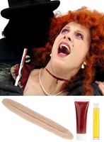 Kehlenschnitt Wunde Aus Latex FüR Halloween KostüM - Horror Spezialeffekt Wunde