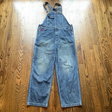 Vintage baggy Tommy Hilfiger carpenter style denim overalls  Baggy  Size L 