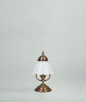 Nachttisch Leuchte Floral Glas Blendarm E27 27 Cm Berliner Messing Tischlampe