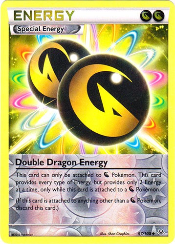 Lightly Played, English Pokemon Reverse Holo Double Dragon Energy - 97/108 - Unc