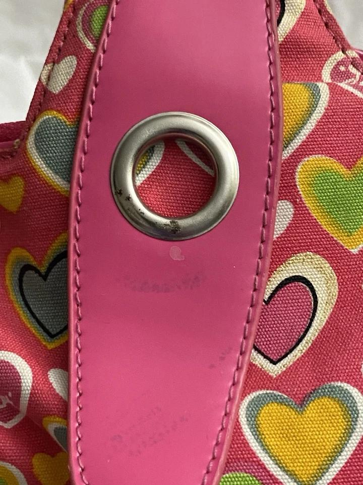 I Love Lucy Purse Shoulder Bag Pink Mulitcolor Hearts Aliz International Foto 4 de 4