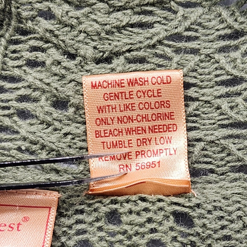 Suéter feminino NorthCrest 3X verde gravata frontal manga 3/4 malha aberta algodão ramie - Imagem 4 de 4