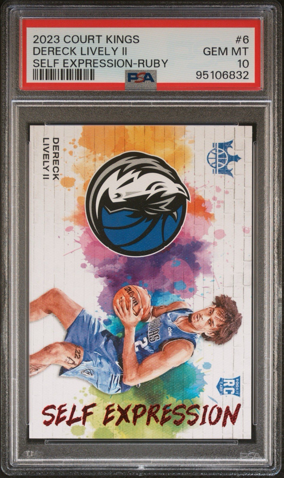 PSA 10 2023-24 Court Kings Self Expression Ruby #6 Dereck Lively RC /149 POP 15!