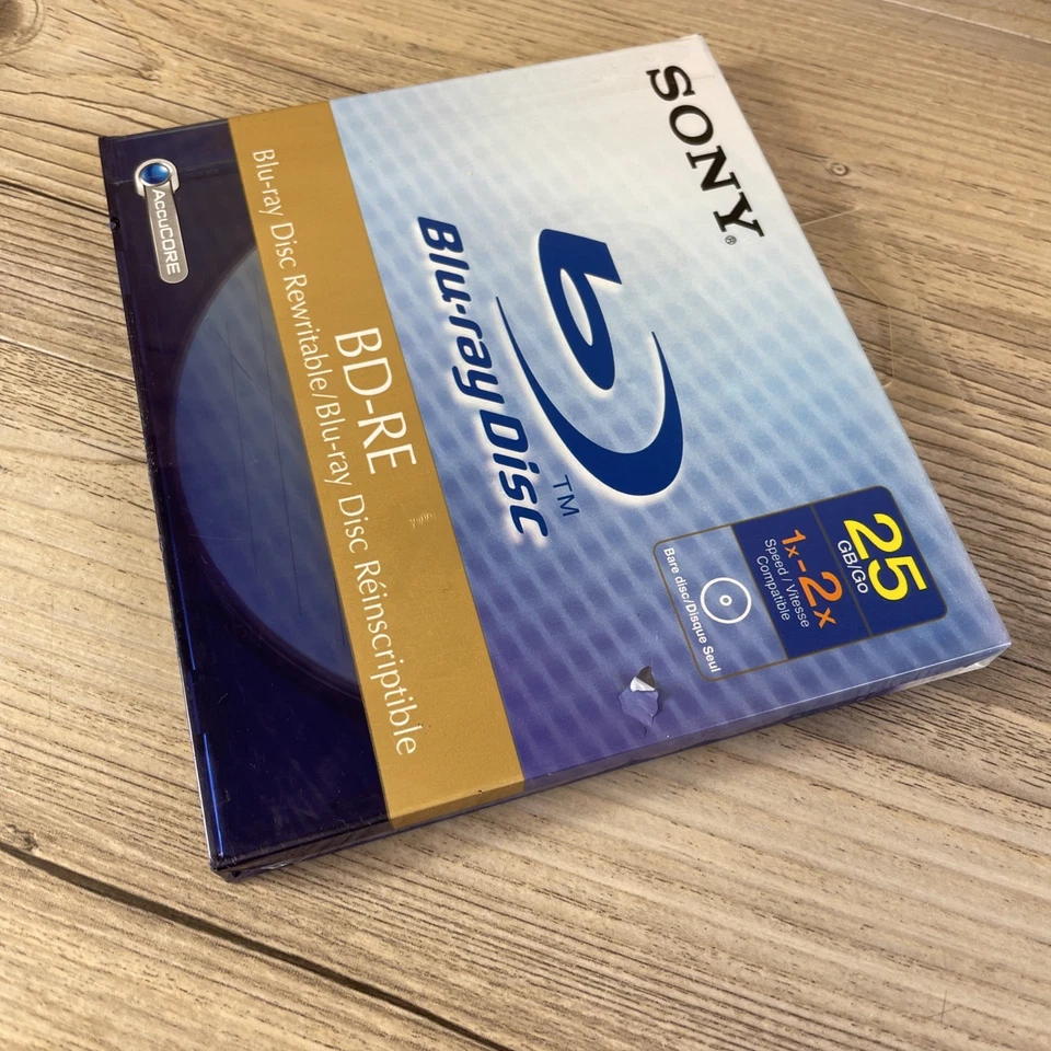 Sony Blu-Ray Disc  BD-RE 25GB Rewritable 1x-2x Speed Accucore New Sealed - Image 4 of 4