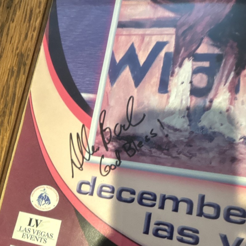 Autographed Framed Poster 41st National Finals Rodeo 1999 Las Vegas Western Ame…