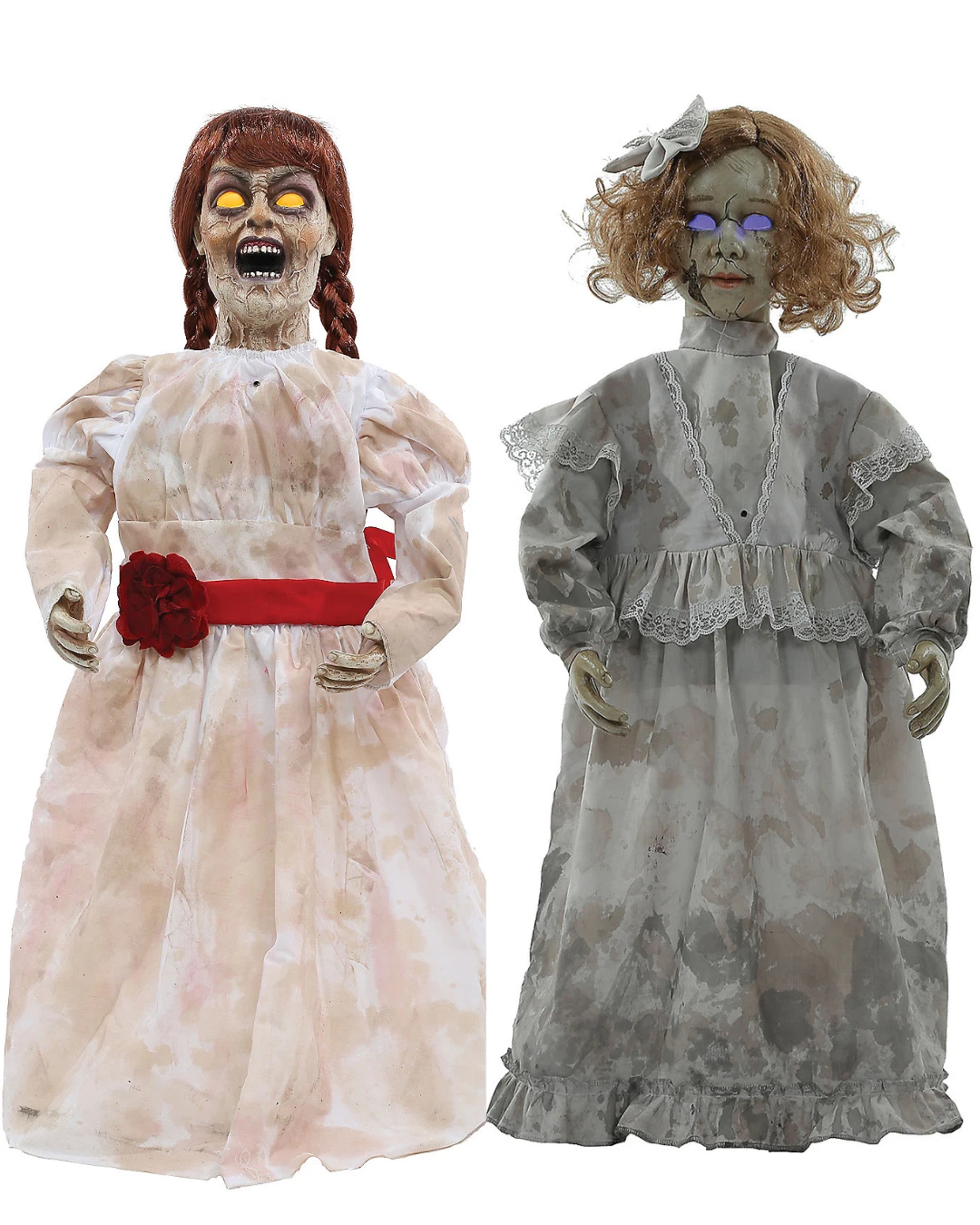 Haunted Evil Annabelle Spirit Dolls Animated Halloween Decor Prop Annabelle Doll