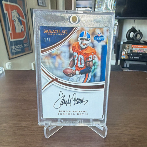 Panini 2016 Immaculate Terrell Davis Auto #TD Denver Broncos Draft /6