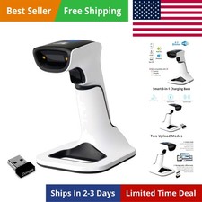 Wireless Portable 1D 2D with Stand Bluetooth Barcode Scanner: 3-in-1 Handheld...
