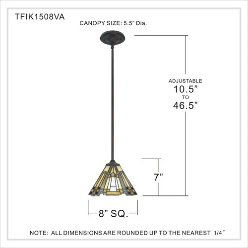 Quoizel TFIK1508VA OPEN BOX Inglenook Mini Pendant Valiant Bronze - Picture 3 of 3