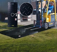 4Pcs 3' x 6' Ground Protection Mats w/ 6 Pcs Single Connectors 60 Ton Loads
