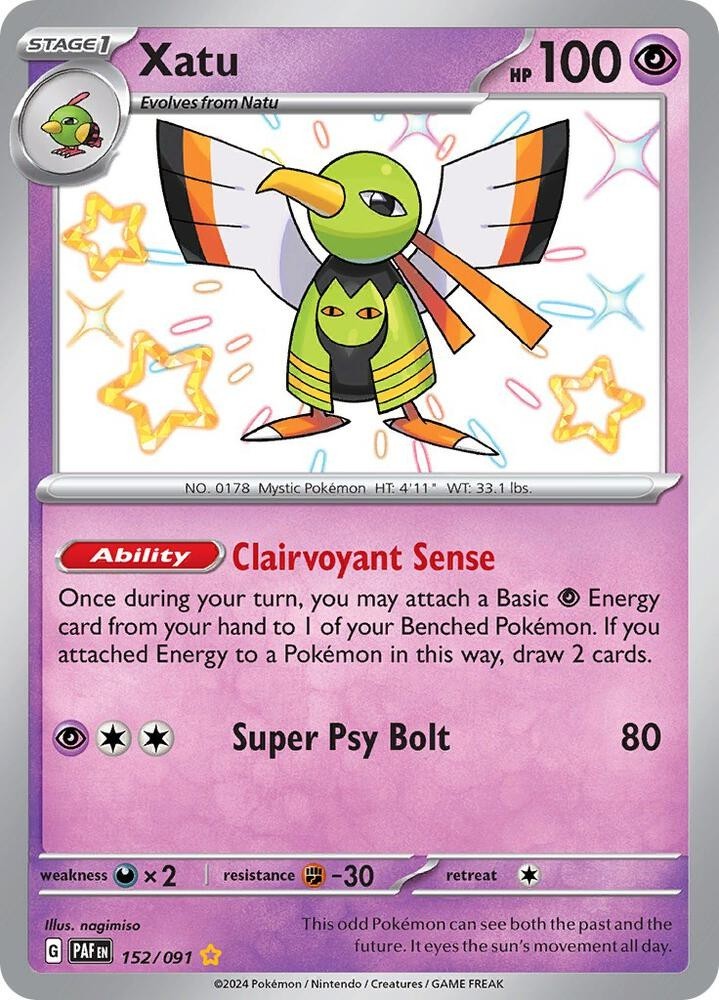 Pokémon TCG Xatu - 152/091 - SV: Paldean Fates (PAF)