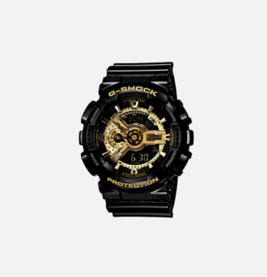 Casio G-Shock GA-110GB-1ADR Men's Black Gold Resin Analog Digi