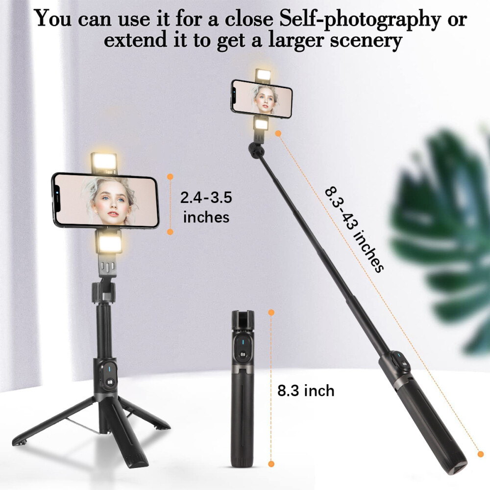 3 in1 Bluetooth Smartphone Handy Selfie Stick Stativ Tripod Selfie Selfie-Stange