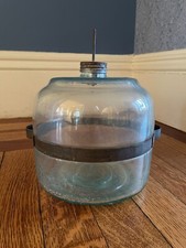 Antique Old Glass Kerosene Stove Jug Bottle Dated 1913 EMPTY