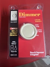 PASS & SEYMOUR LEGRAND IVORY DIMMER SWITCH 600 WATT 90611-1V CALLIE-38