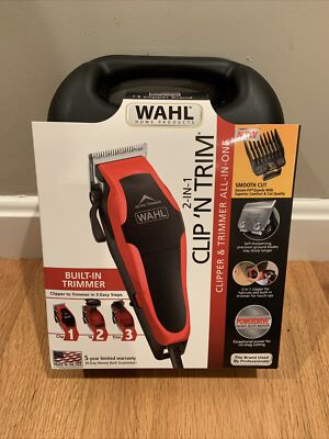 Wahl Clip 'n Trim Professional Hair Trimmer - Red/Black for