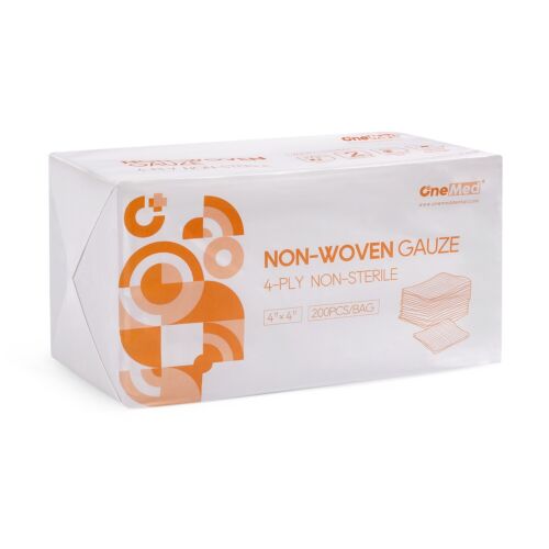 1000(5 Bags)4x4 Dental 4-Ply Non-Woven Sponges, Disposable First Aid Gauze Pads - Picture 2 of 10