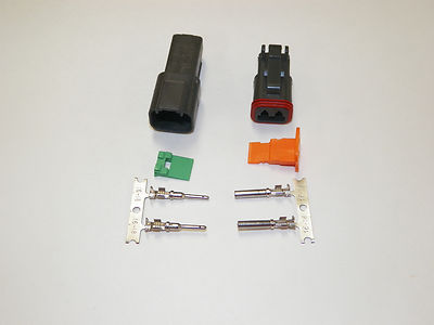 3X GRAY DEUTSCH DT SERIES CONNECTOR SET 16-18-20 GA SOLID NICKEL TERMINALS