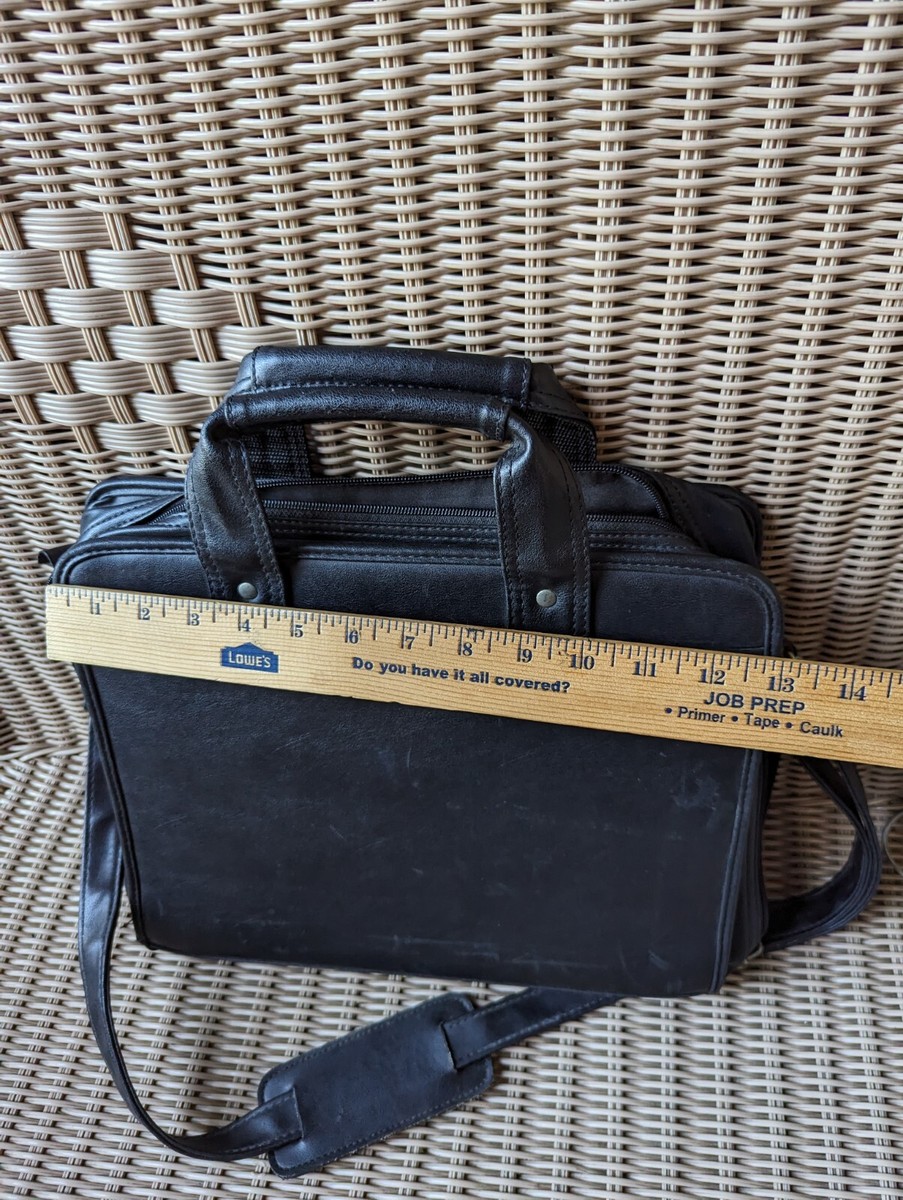 Sacoche Cuir Homme Avenues America - Occasion - Noir, Anneaux Et Calculatrice