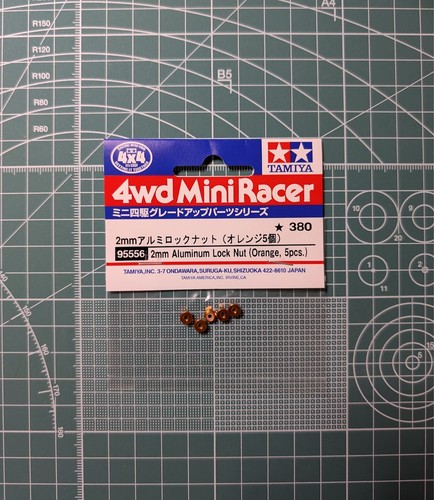 Tuerca de bloqueo de aluminio Tamiya MINI 4x4 2 mm (naranja, 5 piezas) 95556 - Imagen 3 de 3
