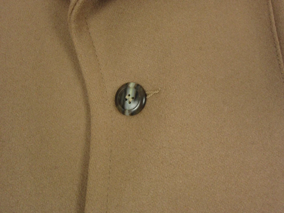 True Vintage John Weitz Trench Coat Mens 42 Brown Jacket Wool Long Soft 70s 80s - Image 3 of 4