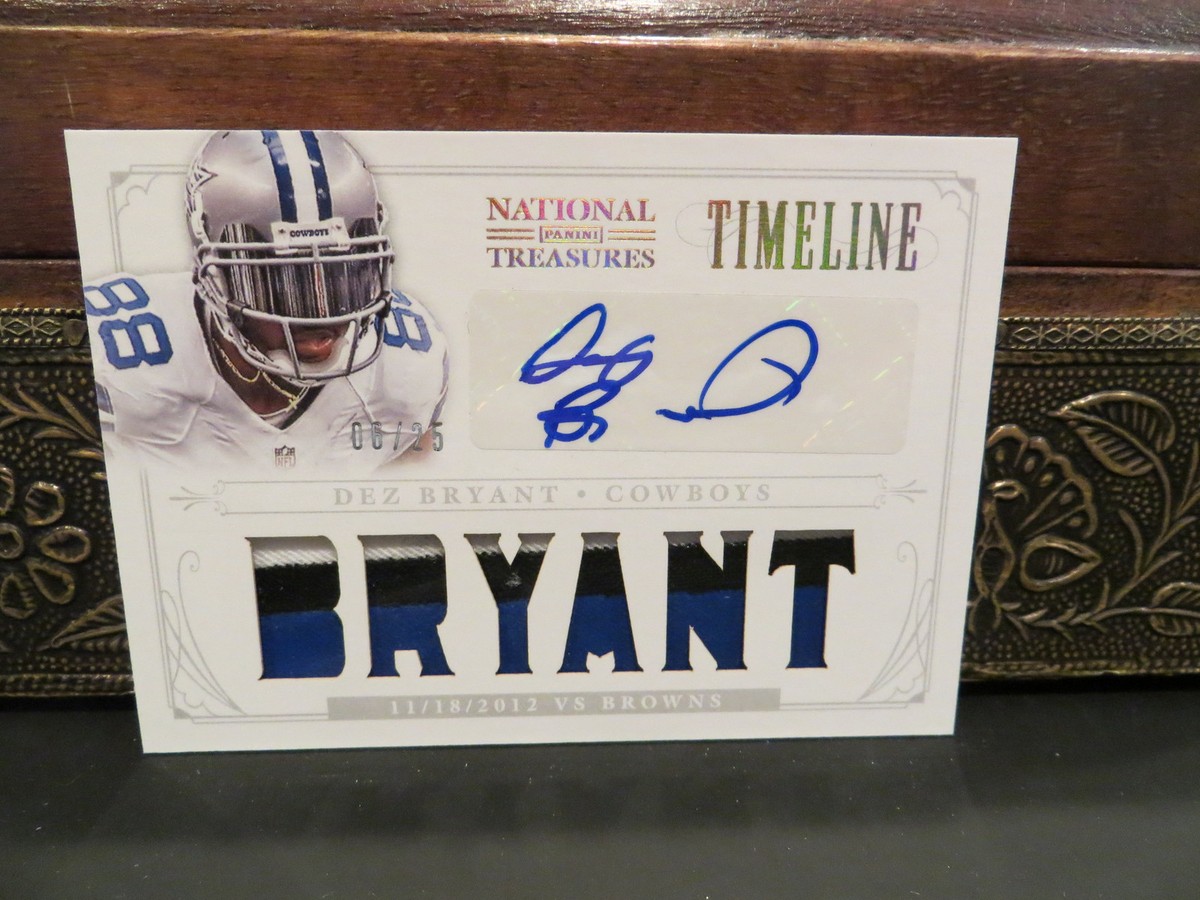 National Treasures Timeline Autograph Jersey Cowboys Dez Bryant 06