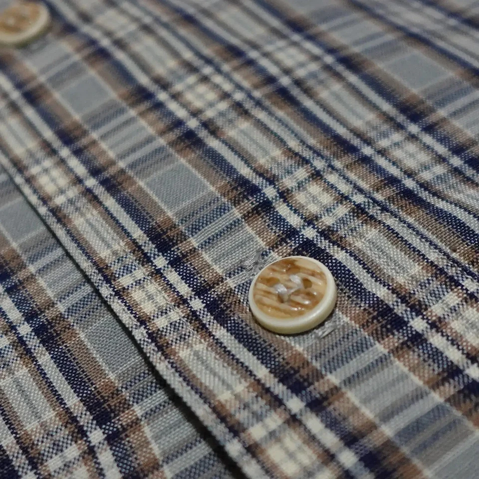 Camisas Police Jeans para hombre 2XL multicolor a cuadros con logotipo bordado con botones Foto 2 de 4