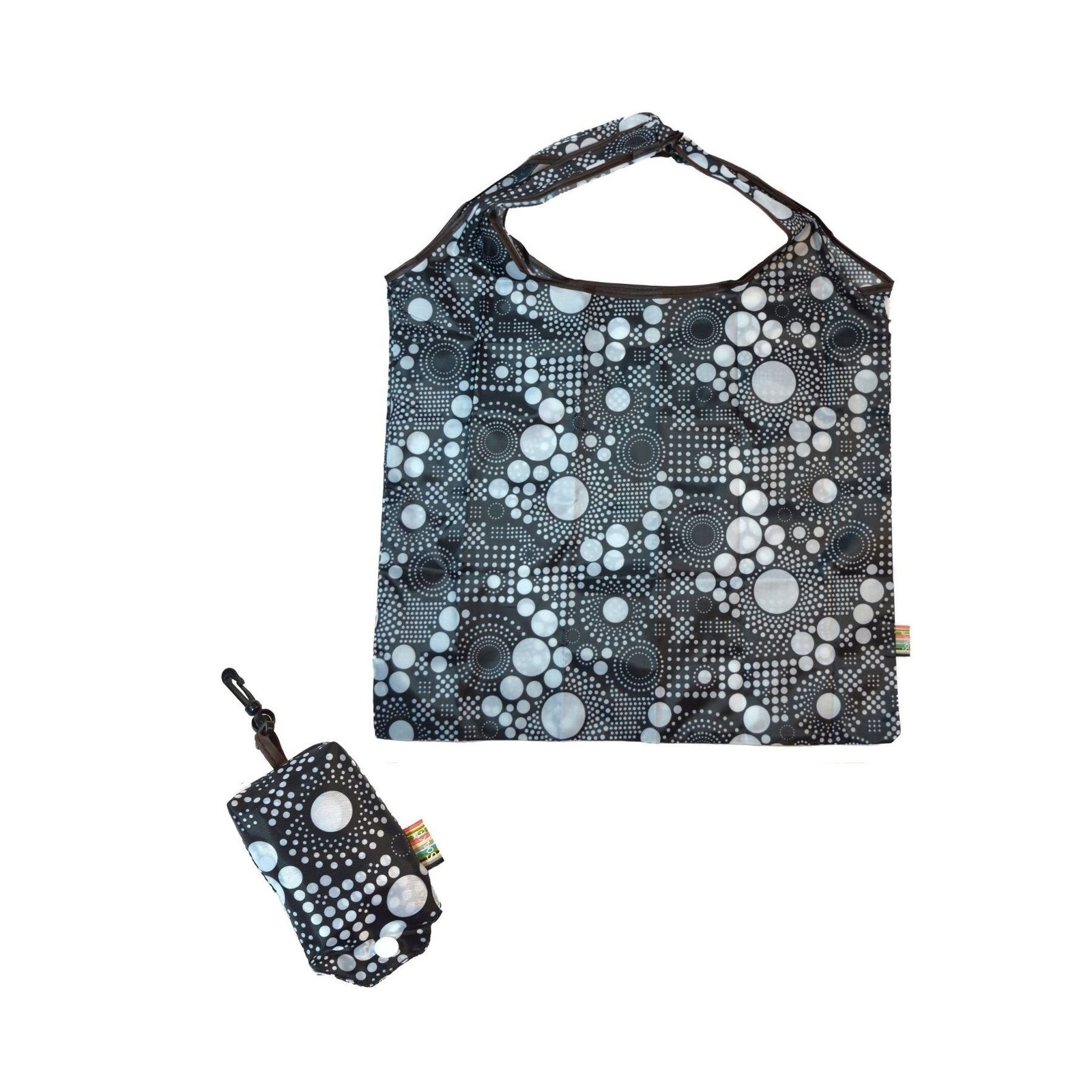 Reusable Shopping Bag Eco Friendly Black & White Geometric Handbag - Soake