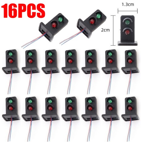 16PCS Model Train Signals 2 Lights OO HO scale Railroad LED Signal Lamp 20mm- - Picture 2 of 7