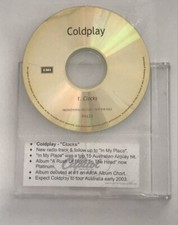 COLDPLAY ‘CLOCKS’ AUSSIE PROMO CD SINGLE WITH INFO PRESS STICKER RARE AUSTRALIA