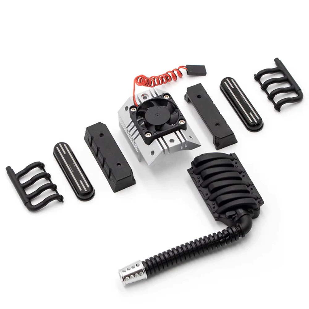 NEW Powerhobby V8 Engine Motor Heatsinks & Cooling Fan FOR TRX-4 / SCX10