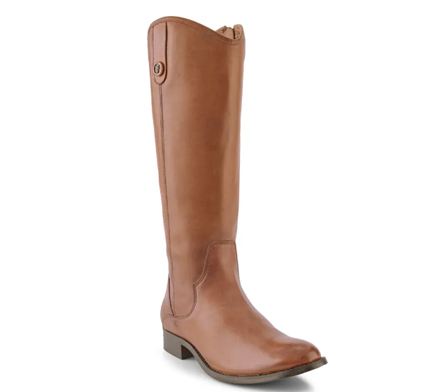 NIB Women's FRYE Marissa Medallion Inside Zip Tall Boot Cognac