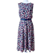 Leslie Fay Size 6 Floral Sleeveless Crew Neck Dress NWoT