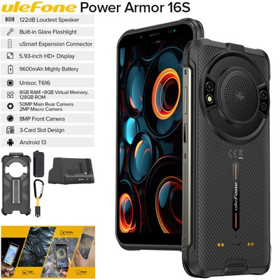 Ulefone Armor 16S 4G LTE Rugged Cell Phone Outdoor Android 13 Mobile Waterproof