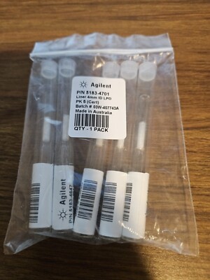 Agilent 5183-4701 Inlet Liner 5/pk Split Single Taper Glass Wool 4mm ID ...