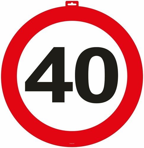 40TH BIRTHDAY TRAFFIC SIGNS THEME - PARTYWARE COMPLETE SELECTION - Picture 4 of 17