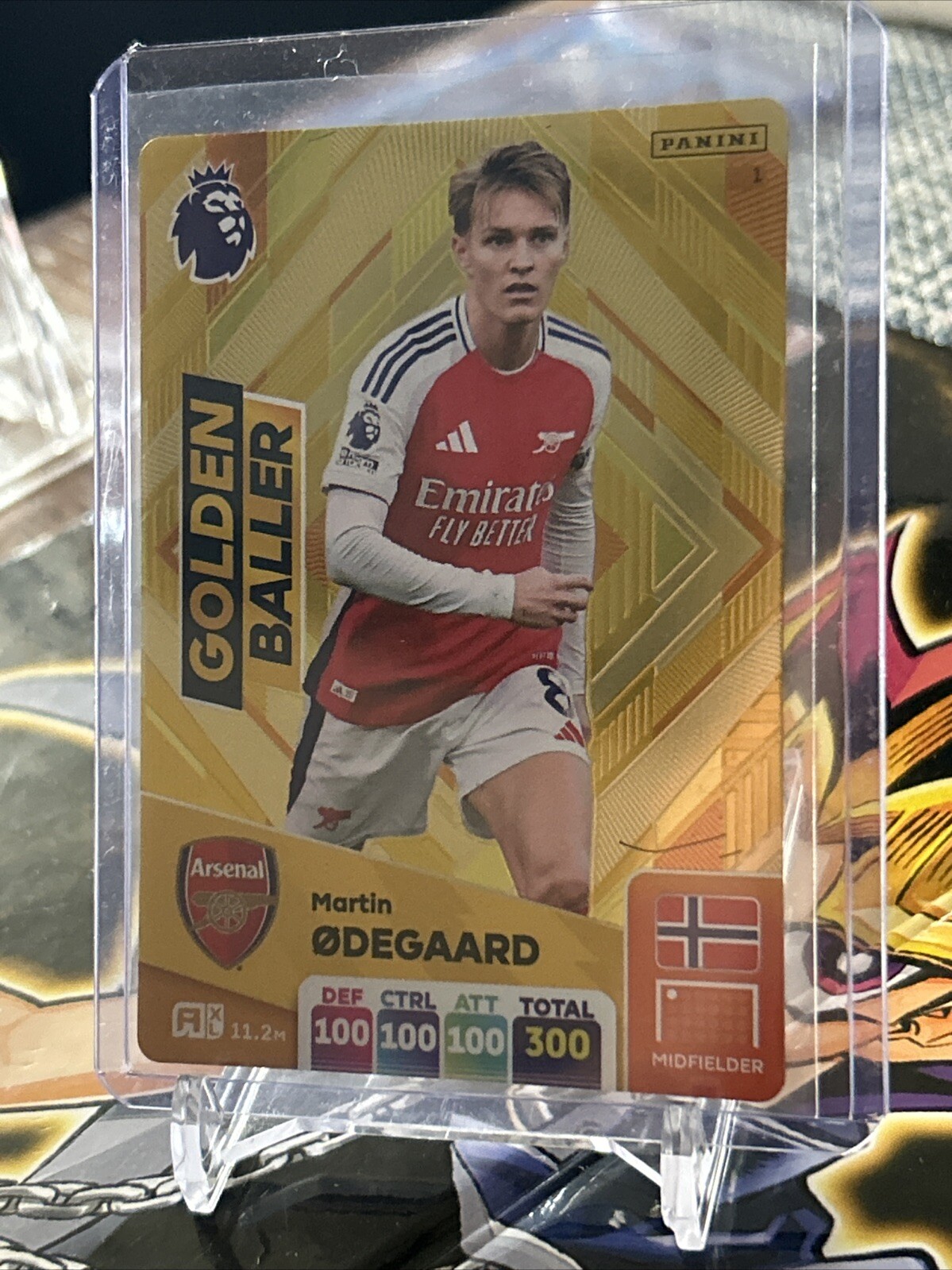 Martin Odegaard GOLDEN BALLER #1 Card PANINI XL ADRENALYN 2025 Premier League
