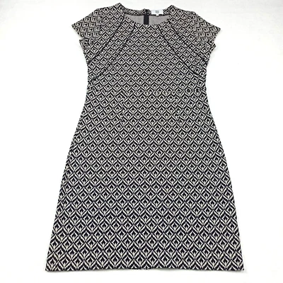 Noa Femme Robe TAILLE S Noir Gris coton Tricot Extensible sans Doublure Back-Zip - Photo 1/4