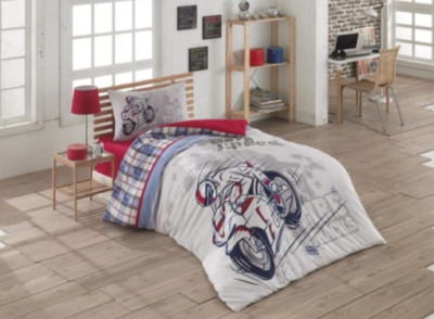 Crystal Ranforce Single Duvet Cover Set Storm