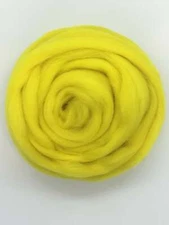 Lemon Drop Yellow Wool Top Roving