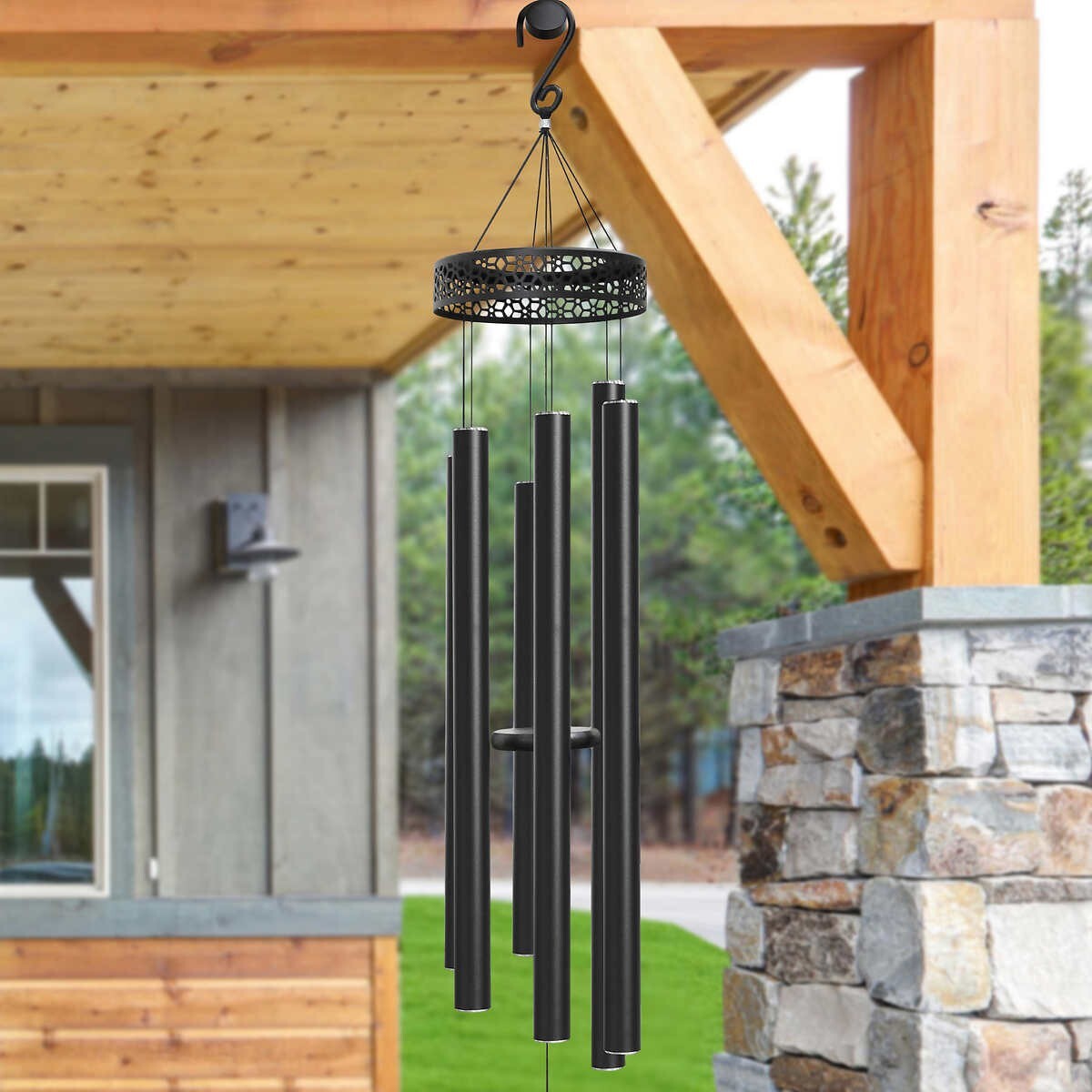 Stylecraft Harmonically Tuned Wind Chime, 1751992 Black 8.9
