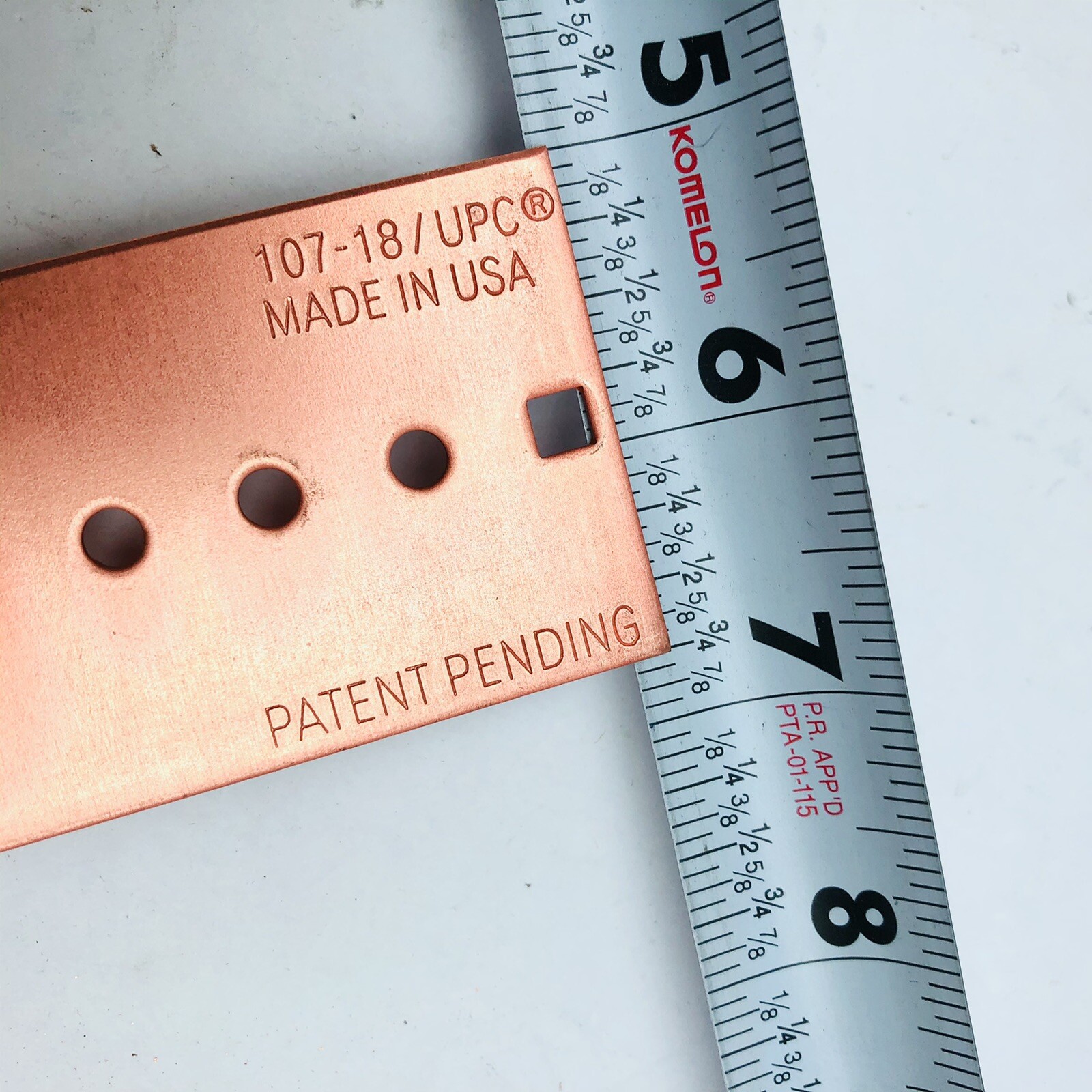 LOT OF 10 HOLD RITE 107-18 COPPER STEEL BRACKET 1-3/4" LENGHT 19"