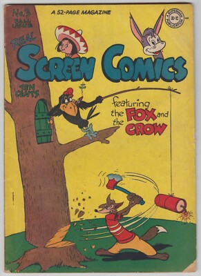 Real Screen Comics #3 (1945) VG Very Good (4.0) Fox and the Crow DC Comics