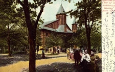 Close of an Auditorium Meeting - Ocean Grove, New Jersey UDB Postcard