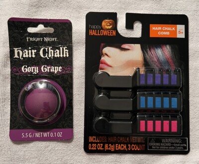 2 Pack Hair Chalk Combs Disposable Hair Color Comb for Halloween Birthday
