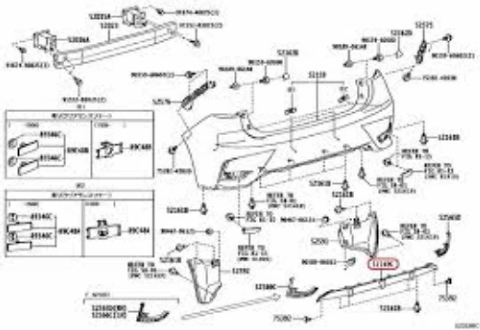 Genuine TOYOTA OEM LEXUS CT200h Rear Bumper Lower Cover 52169-76020 Foto 3 de 4