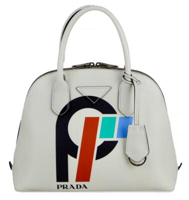 PRADA Leder Promenade Handtasche Schulter Tasche - Weiss PR - NEU