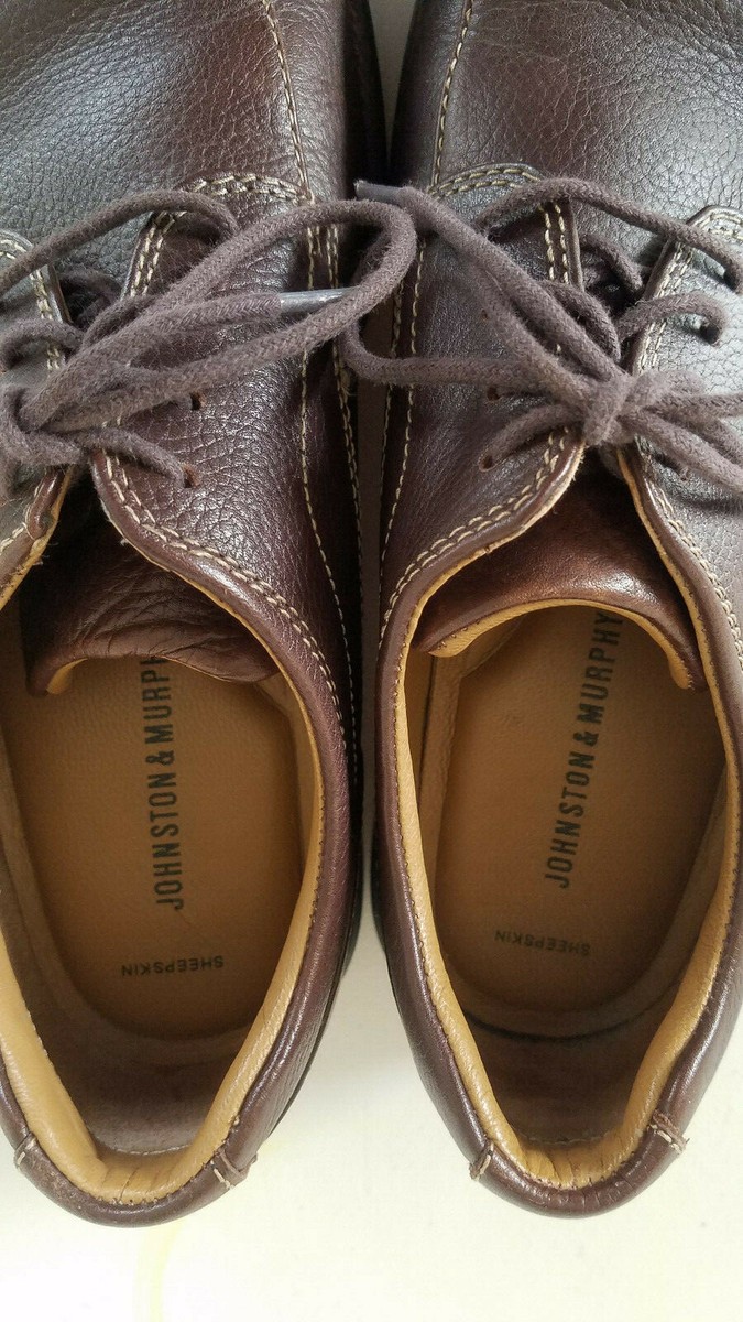 Johnston & Murphy Hunley Oxford Brown Leather Sheepskin Lace Shoes Men’s 10.5 Johnston & Murphy Hunley Lace Shoes Men main image 2