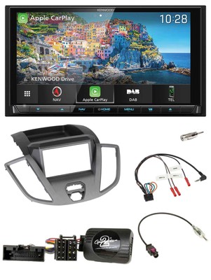 Kenwood Bluetooth Lenkrad 2DIN USB TMC DAB Navigation für Ford Transit V363 2014
