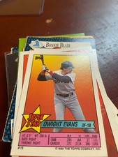 1989 Topps Super Star Sticker #15 Dwight Evans - #56 stickers